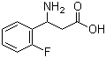 3-氨基-3-(2-氟苯基)丙酸分子结构 (CAS 117391-49-8)