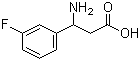 3-氨基-3-(3-氟苯基)丙酸分子结构 (CAS 117391-51-2)