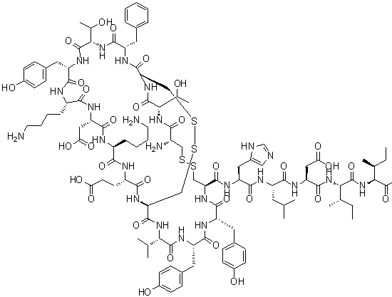 结构式 CAS# 117399-93-6, 小鼠内皮素-3