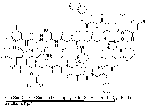 内皮素-1分子结构 (CAS 117399-94-7)