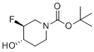 tert-butyl (3S,4S)-3-fluoro-4-hydroxypiperidine-1-carboxylate molecular structure (CAS 1174020-44-0)