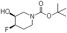 (3S,4R)-4-氟-3-羟基-1-哌啶羧酸叔丁酯分子结构 (CAS 1174020-46-2)