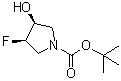 (3R,4S)-3-Fluoro-4-hydroxy-1-pyrrolidinecarboxylic acid 1,1-dimethylethyl ester molecular structure (CAS 1174020-49-5)