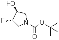 (3S,4S)-3-Fluoro-4-hydroxy-1-pyrrolidinecarboxylic acid 1,1-dimethylethyl ester molecular structure (CAS 1174020-51-9)