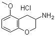 3,4-二氢-5-甲氧基-2H-1-苯并吡喃-3-胺盐酸盐分子结构 (CAS 117422-43-2)