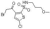 3-(2-溴乙酰基)-5-氯-N-(3-甲氧基丙基)-2-噻吩磺酰胺分子结构 (CAS 1174304-97-2)