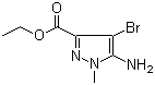 5-氨基-4-溴-1-甲基-1H-吡唑-3-羧酸乙酯分子结构 (CAS 1174305-82-8)