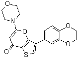 3-(2,3-Dihydro-1,4-benzodioxin-6-yl)-5-(4-morpholinyl)-7H-thieno[3,2-b]pyran-7-one molecular structure (CAS 1174428-47-7)