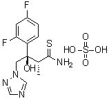 (alphaR,betaR)-beta-(2,4-Difluorophenyl)-beta-hydroxy-alpha-methyl-1H-1,2,4-triazole-1-butanethioamide sulfate (1:1) molecular structure (CAS 1175536-51-2)