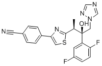 4-(2-((2S,3R)-3-(2,5-Difluorophenyl)-3-hydroxy-4-(1H-1,2,4-triazol-1-yl)butan-2-yl)thiazol-4-yl)benzonitrile molecular structure (CAS 1176988-44-5)