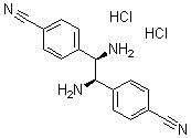 (R,R)-1,2-双(4-氰基苯基)-1,2-乙二胺二盐酸盐分子结构 (CAS 117903-80-7)