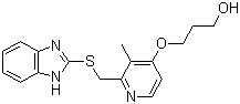 去甲基雷贝拉唑硫醚分子结构 (CAS 117976-91-7)