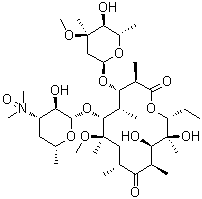 克拉霉素 N-氧化物分子结构 (CAS 118074-07-0)