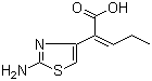(Z)-2-(2-氨基噻唑-4-基)-2-戊烯酸分子结构 (CAS 118109-49-2)