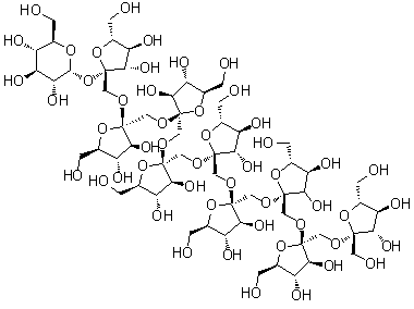O-beta-D-Fructofuranosyl-(2→1)-O-beta-D-fructofuranosyl-(2→1)-O-beta-D-fructofuranosyl-(2→1)-O-beta-D-fructofuranosyl-(2→1)-O-beta-D-fructofuranosyl-(2→1)-O-beta-D-fructofuranosyl-(2→1)-O-beta-D-fructofuranosyl-(2→1)-O-beta-D-fructofuranosyl-(2→1)-beta-D-fructofuranosyl alpha-D-glucopyranoside molecular structure (CAS 118150-64-4)