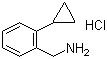 2-环丙基苄胺盐酸盐分子结构 (CAS 118184-64-8)