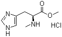 N-甲基-L-组氨酸甲酯单盐酸盐分子结构 (CAS 118384-75-1)