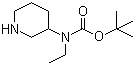N-Ethyl-N-3-piperidinylcarbamic acid tert-butyl ester molecular structure (CAS 1184540-14-4)