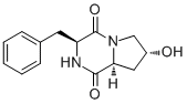 环(L-苯丙氨酰-反式-4-羟基-L-脯氨酸)分子结构 (CAS 118477-06-8)