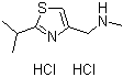 N-甲基-2-异丙基-4-噻唑甲胺二盐酸盐分子结构 (CAS 1185167-55-8)