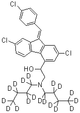 十八氘代-DL-苯芴醇分子结构 (CAS 1185240-53-2)