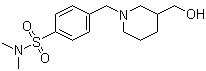 4-[[3-(Hydroxymethyl)-1-piperidinyl]methyl]-N,N-dimethylbenzenesulfonamide molecular structure (CAS 1185307-93-0)