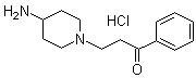 3-(4-Amino-1-piperidinyl)-1-phenyl-1-propanone hydrochloride molecular structure (CAS 1185308-38-6)