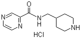 N-(4-哌啶基甲基)-2-吡嗪甲酰胺盐酸盐分子结构 (CAS 1185309-03-8)