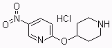 5-Nitro-2-(4-piperidinyloxy)pyridine hydrochloride molecular structure (CAS 1185309-69-6)