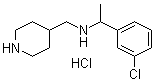 N-[1-(3-Chlorophenyl)ethyl]-4-piperidinemethanamine hydrochloride molecular structure (CAS 1185309-93-6)