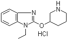 1-Ethyl-2-(3-piperidinyloxy)-1H-benzimidazole hydrochloride molecular structure (CAS 1185310-89-7)