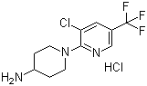 1-[3-Chloro-5-(trifluoromethyl)-2-pyridinyl]-4-piperidinamine hydrochloride molecular structure (CAS 1185310-97-7)