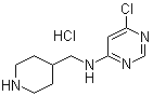 6-Chloro-N-(4-piperidinylmethyl)-4-pyrimidinamine hydrochloride molecular structure (CAS 1185311-52-7)