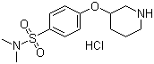 N,N-Dimethyl-4-(3-piperidinyloxy)benzenesulfonamide hydrochloride molecular structure (CAS 1185311-83-4)
