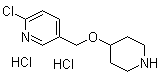 2-Chloro-5-[(4-piperidinyloxy)methyl]pyridine hydrochloride molecular structure (CAS 1185312-88-2)