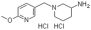 1-[(6-Methoxy-3-pyridinyl)methyl]-3-piperidinamine hydrochloride molecular structure (CAS 1185313-45-4)