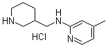 4-Methyl-N-(3-piperidinylmethyl)-2-pyridinamine hydrochloride molecular structure (CAS 1185313-60-3)