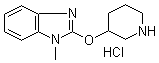 1-Methyl-2-(3-piperidinyloxy)-1H-benzimidazole hydrochloride molecular structure (CAS 1185313-72-7)