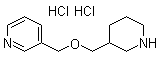 3-[(3-Piperidinylmethoxy)methyl]pyridine hydrochloride molecular structure (CAS 1185313-80-7)