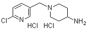 1-[(6-Chloro-3-pyridinyl)methyl]-4-piperidinamine hydrochloride molecular structure (CAS 1185314-11-7)