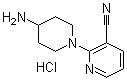 2-(4-Amino-1-piperidinyl)-3-pyridinecarbonitrile hydrochloride molecular structure (CAS 1185316-16-8)