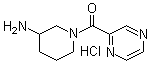 (3-氨基-1-哌啶基)-2-吡嗪基甲酮盐酸盐分子结构 (CAS 1185316-35-1)
