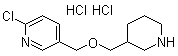 2-氯-5-[(3-哌啶基甲氧基)甲基]吡啶盐酸盐分子结构 (CAS 1185316-47-5)