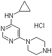 N-Cyclopropyl-6-(1-piperazinyl)-4-pyrimidinamine hydrochloride molecular structure (CAS 1185317-92-3)