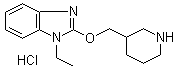 1-Ethyl-2-(3-piperidinylmethoxy)-1H-benzimidazole hydrochloride molecular structure (CAS 1185318-85-7)