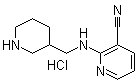 2-[(3-Piperidinylmethyl)amino]-3-pyridinecarbonitrile hydrochloride molecular structure (CAS 1185319-20-3)