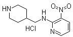 3-硝基-N-(4-哌啶甲基)-2-吡啶胺盐酸盐分子结构 (CAS 1185319-22-5)