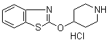 2-(4-Piperidinyloxy)benzothiazole hydrochloride molecular structure (CAS 1185319-37-2)