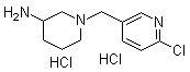 1-[(6-Chloro-3-pyridinyl)methyl]-3-piperidinamine hydrochloride molecular structure (CAS 1185319-64-5)