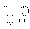 4-(2-Methyl-5-phenyl-1H-pyrrol-1-yl)piperidine hydrochloride molecular structure (CAS 1185319-71-4)